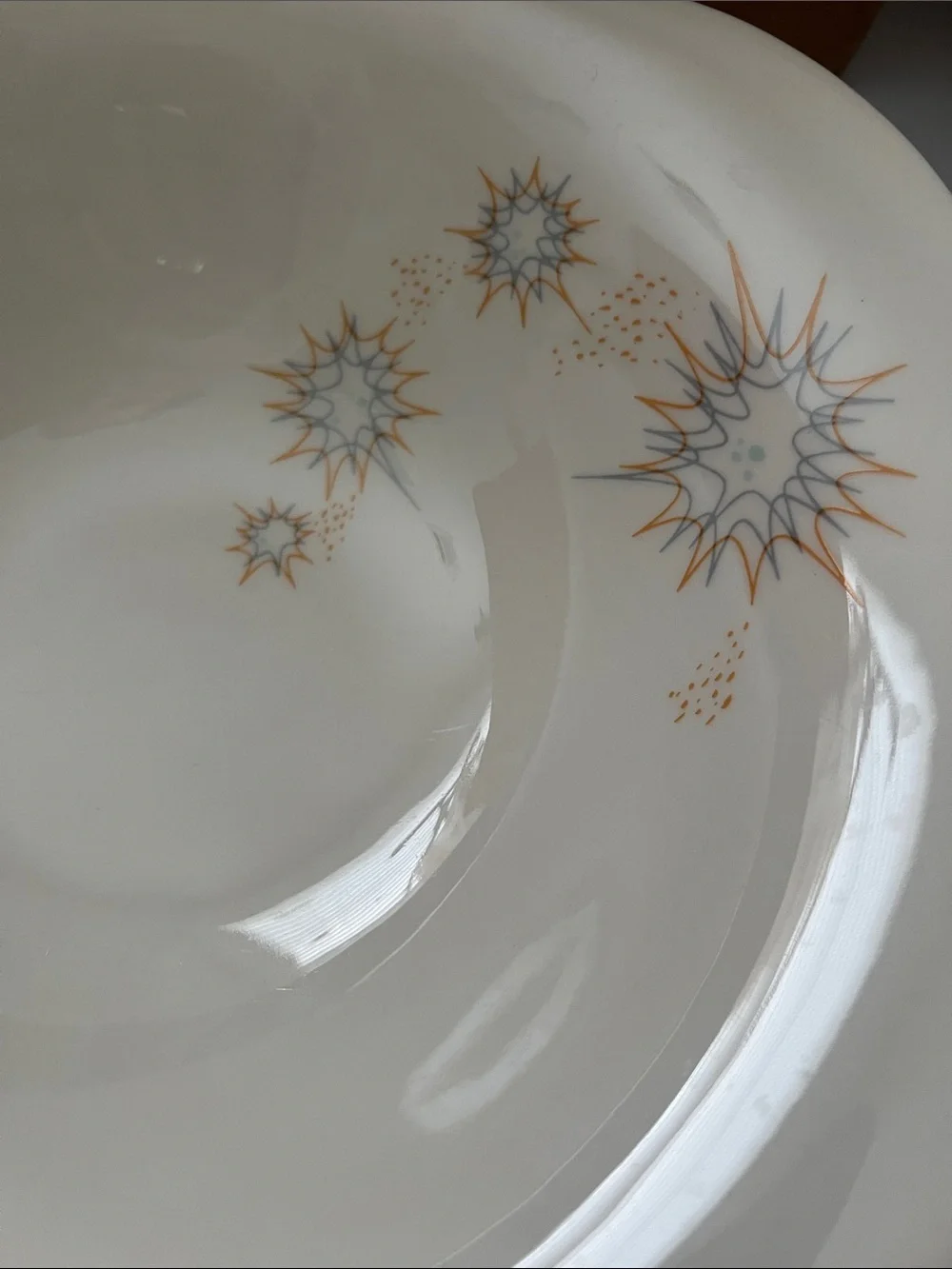 Vintage Iroquois Impromptu Ben Seibel Atomic Starburst Serving Bowl MCM USA